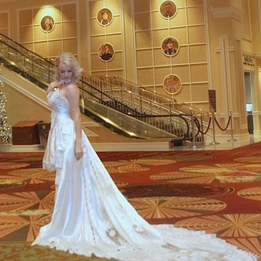 OOAK Custom Advant Garde Off White Duchess Satin 2 piece Wedding Gown